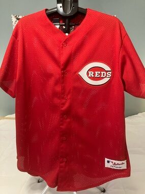 Cincinnati Reds Authentic Majestic Jersey XL MLB Mesh Red